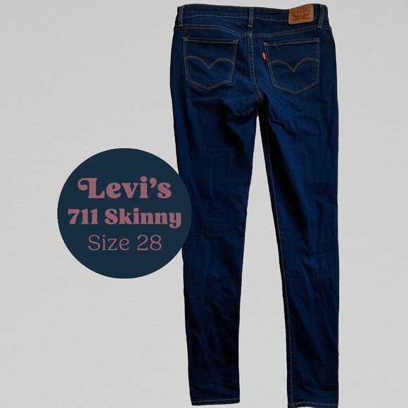 Levi's 711 Dark Wash Skinny Jeans - Picture 2 of 3